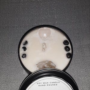 date night * gemstone intention candle* handmade soy